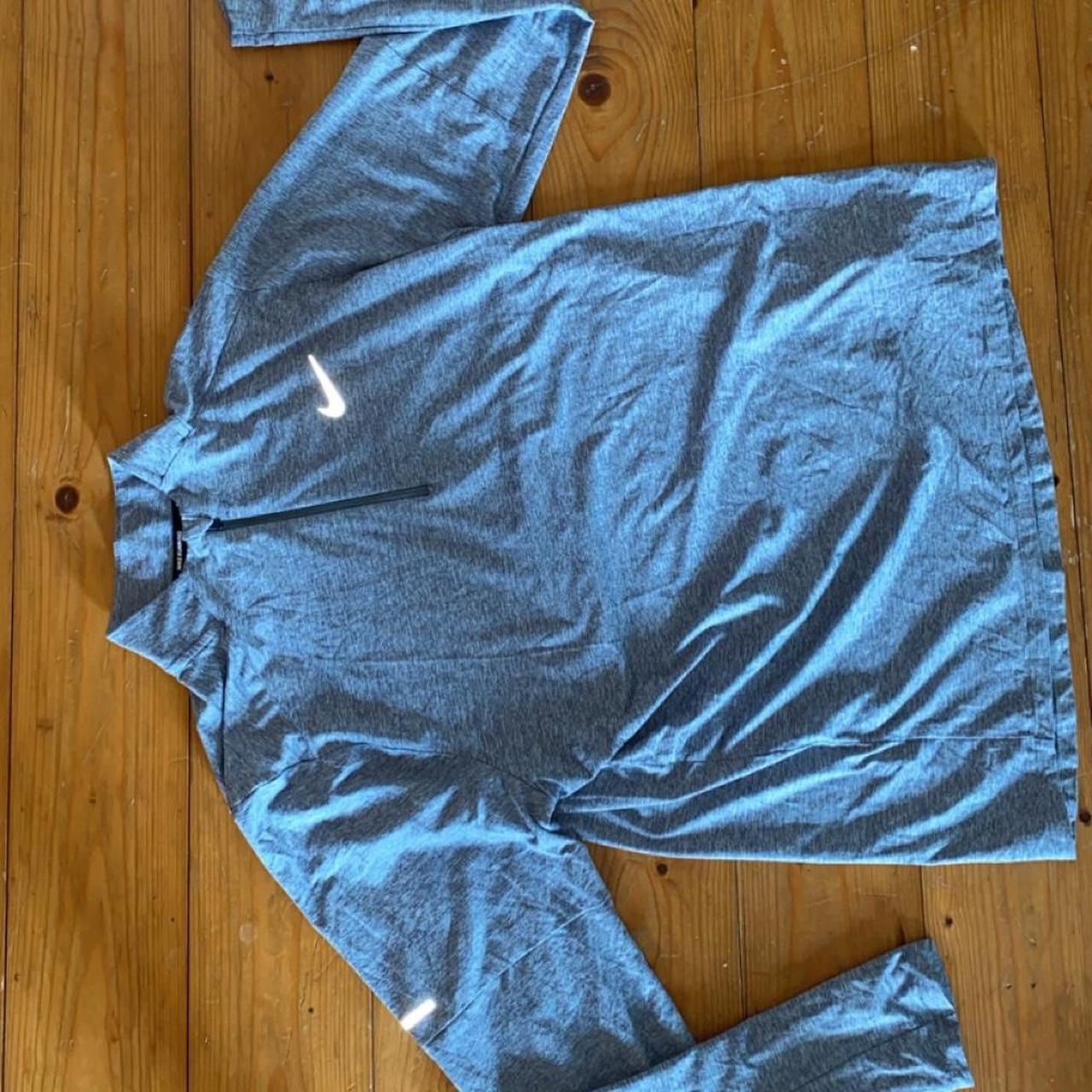 mens grey nike running top