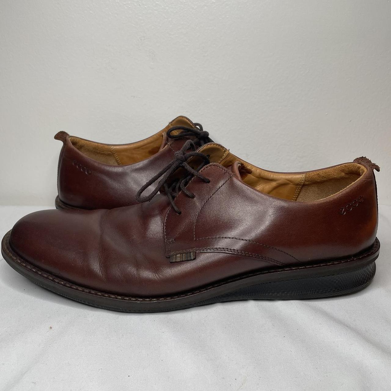 Ecco Men s Plain Toe Oxford Brown Shoes Size 45 US. Depop