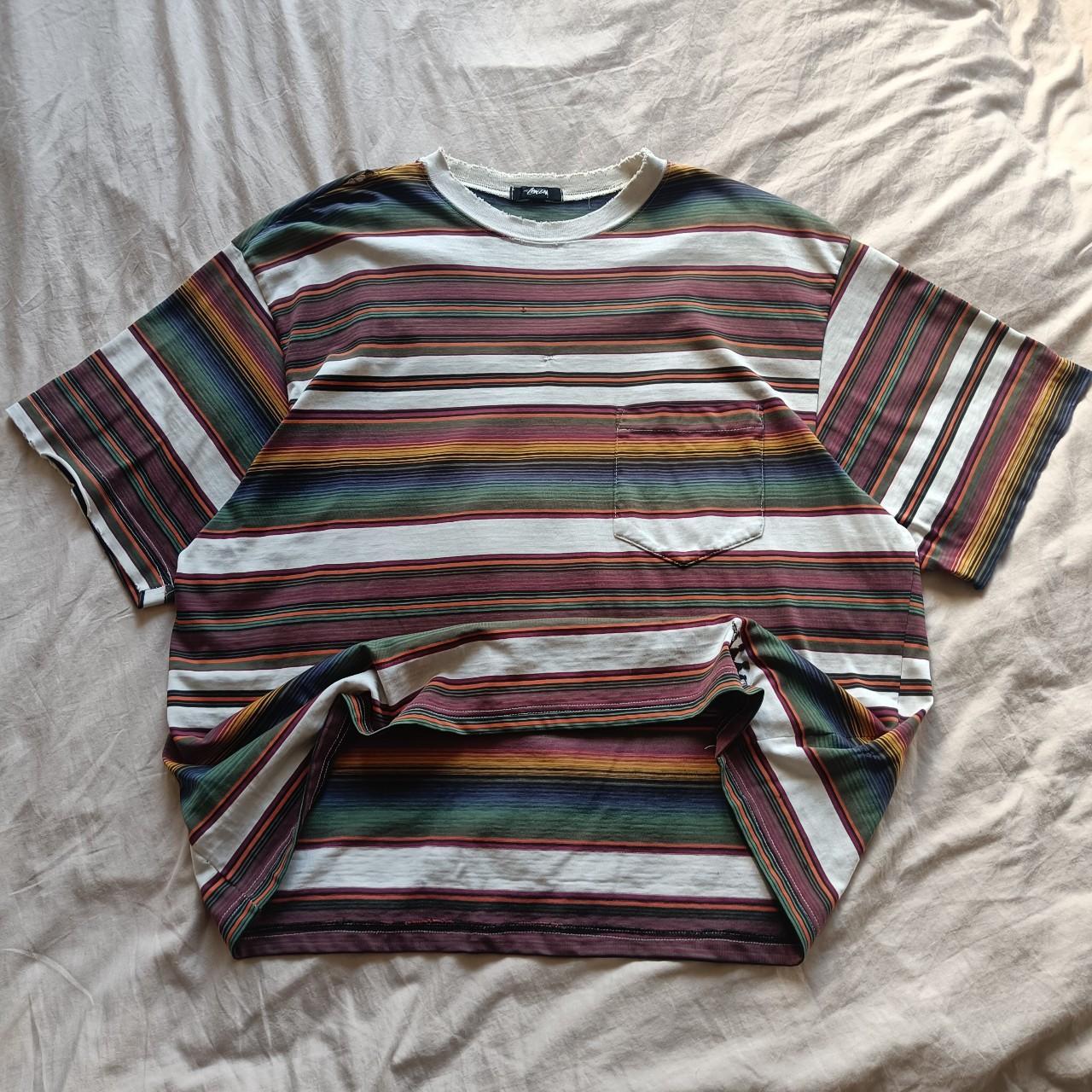 striped 80s shirt