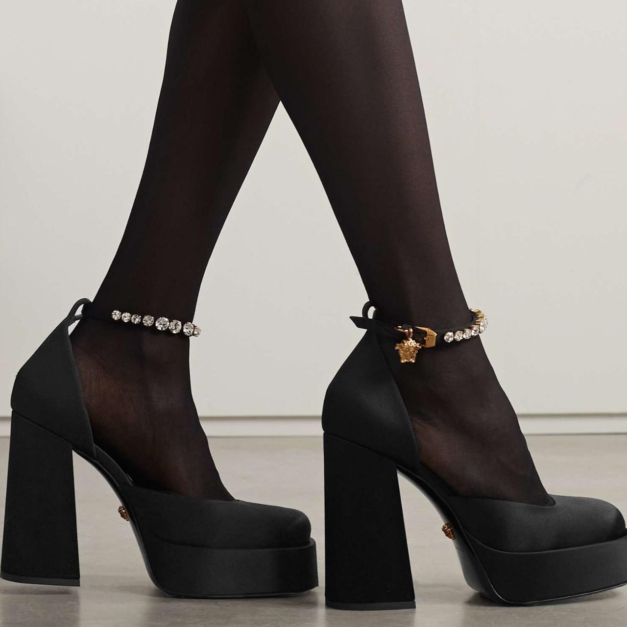 Original Black Aevitas Single Platform Pumps 120 mm