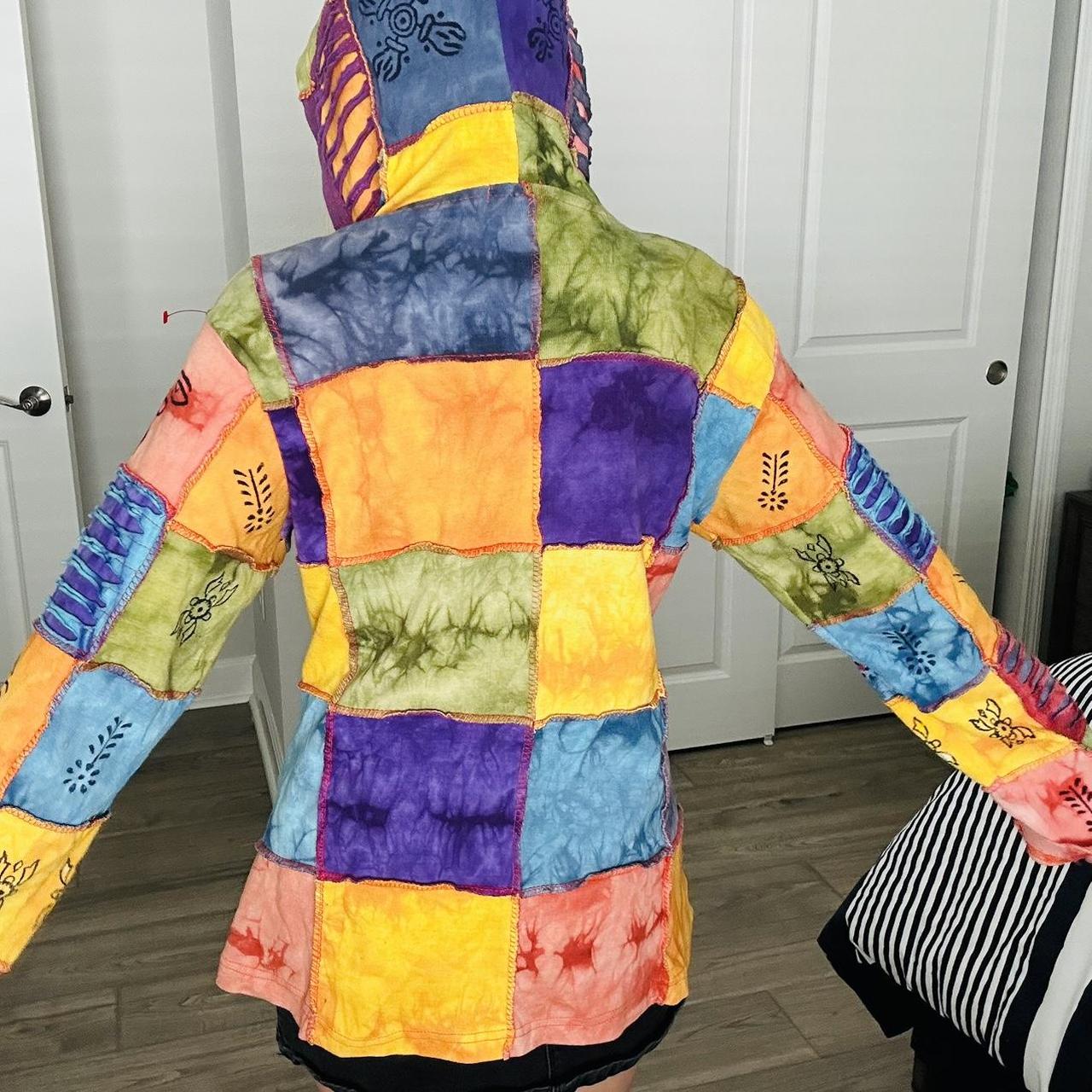 Women's Jacket - Multi - XL – Rainbow patchwork z… - image 4