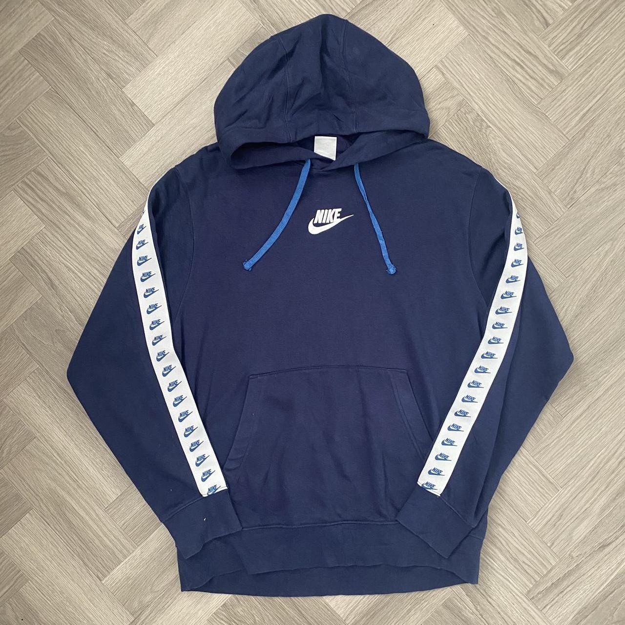nike tape blue hoodie