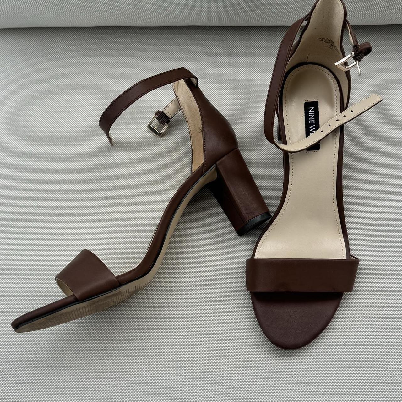 Nine West brown leather sandals, size Work a