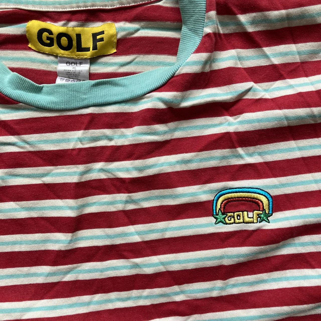 Golf wang rainbow discount striped tee