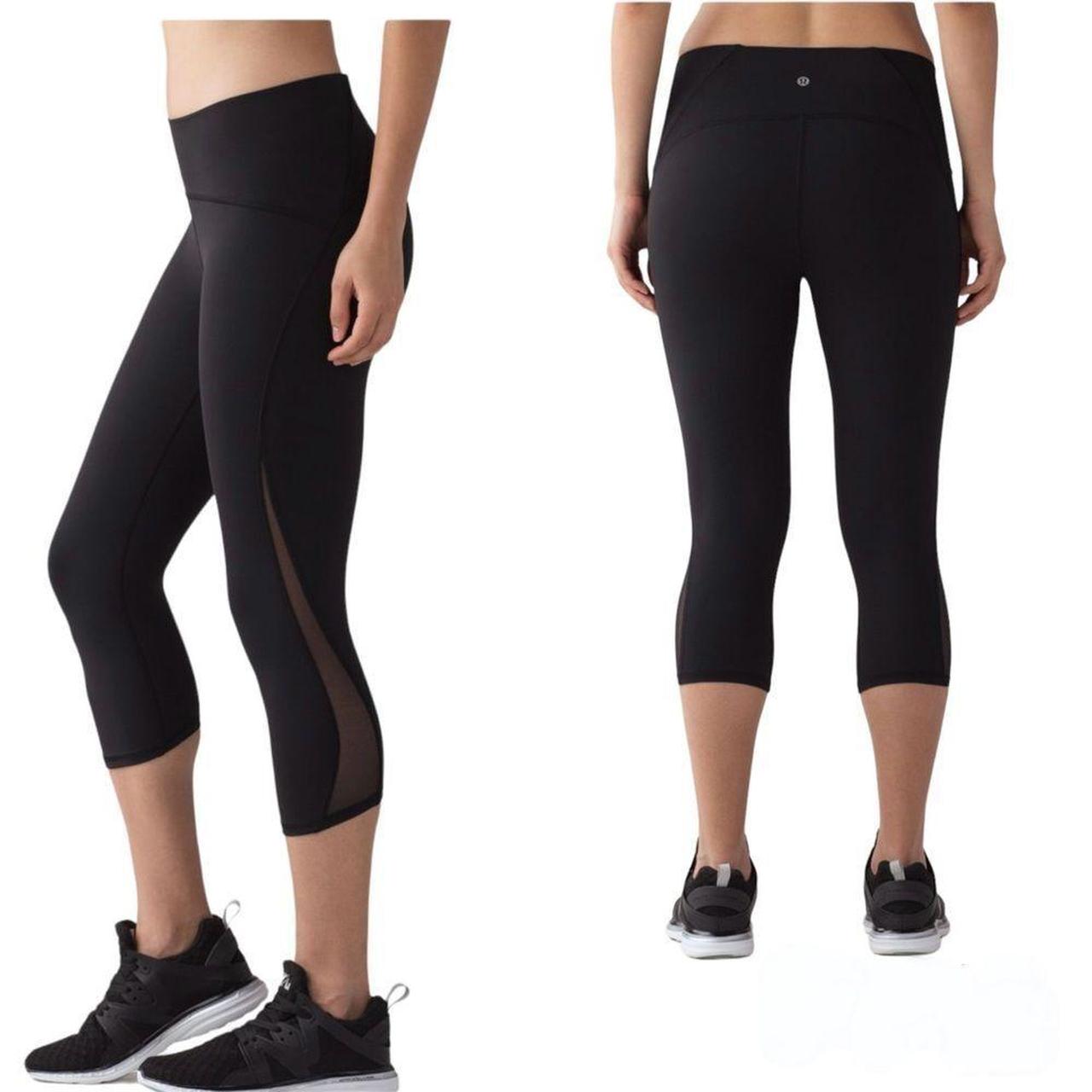 Lululemon Athletic 2024 Train Times 17” Crop Yoga Pants Black Women’s Size 4