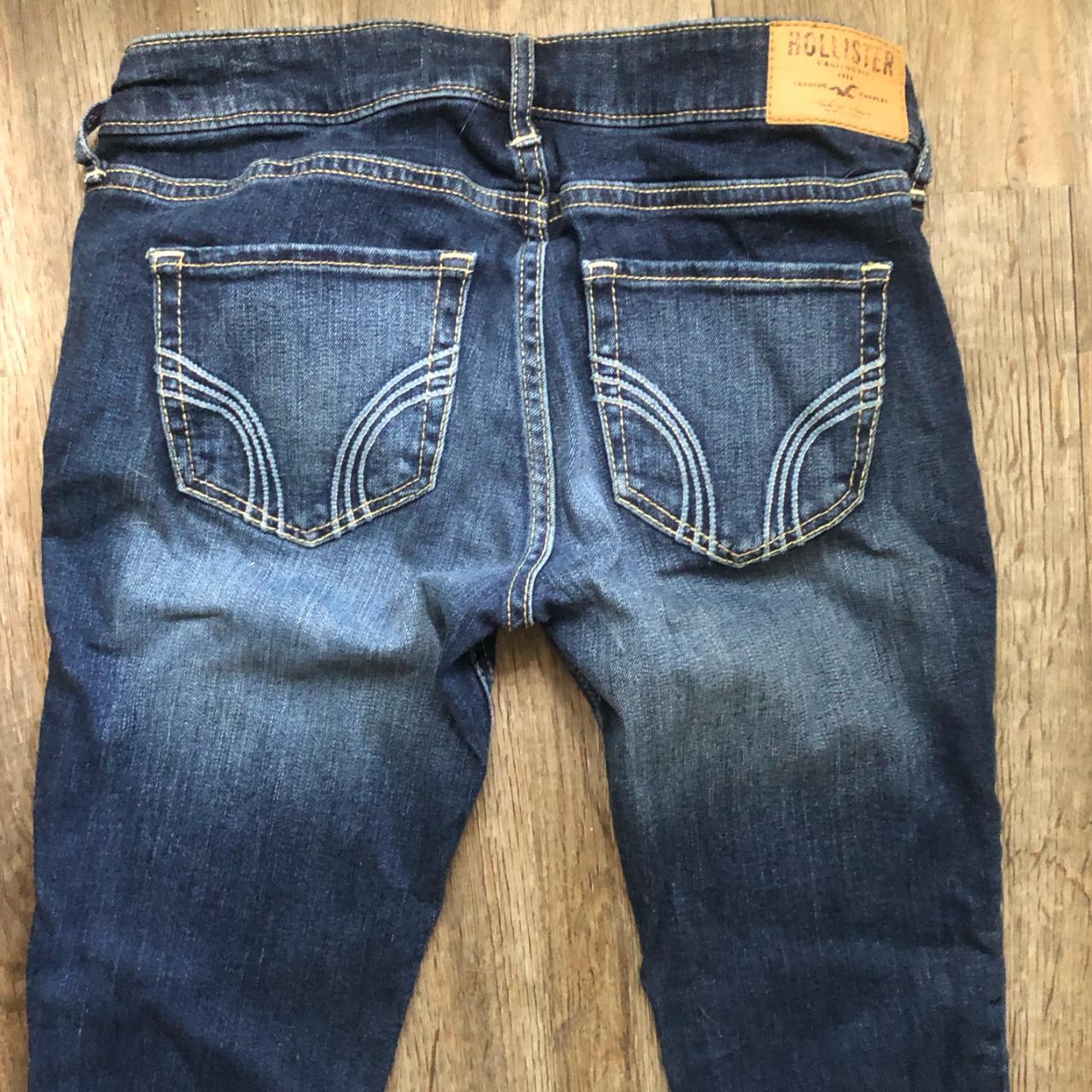 Hollister skinny jeans in a medium wash. No rips or... - Depop