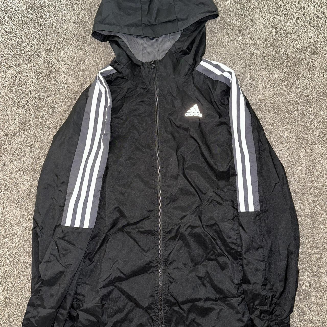 Adidas black reflective jacket on sale