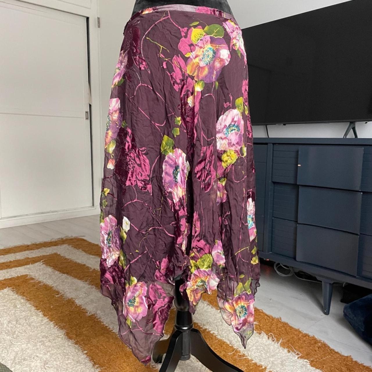 Source Unknown Women's Midi Skirt - Multi/Purple … - image 1