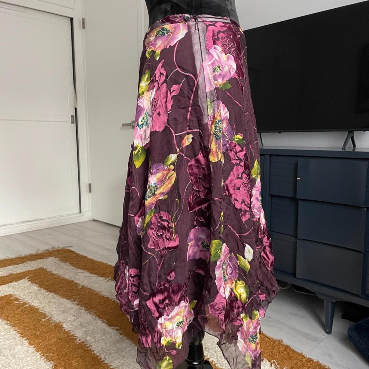 Source Unknown Women's Midi Skirt - Multi/Purple … - image 3