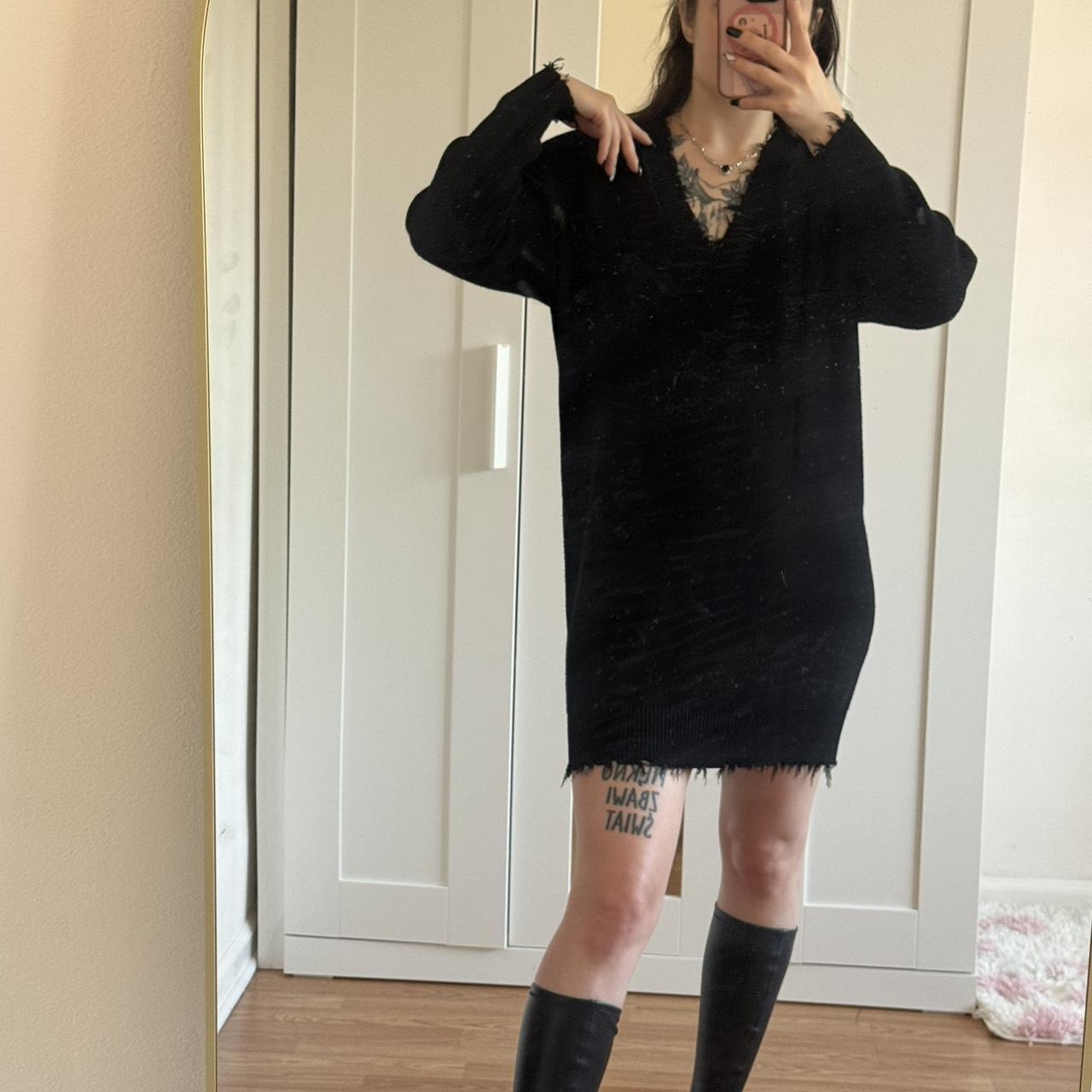 Forever 21 black sweater dress hotsell