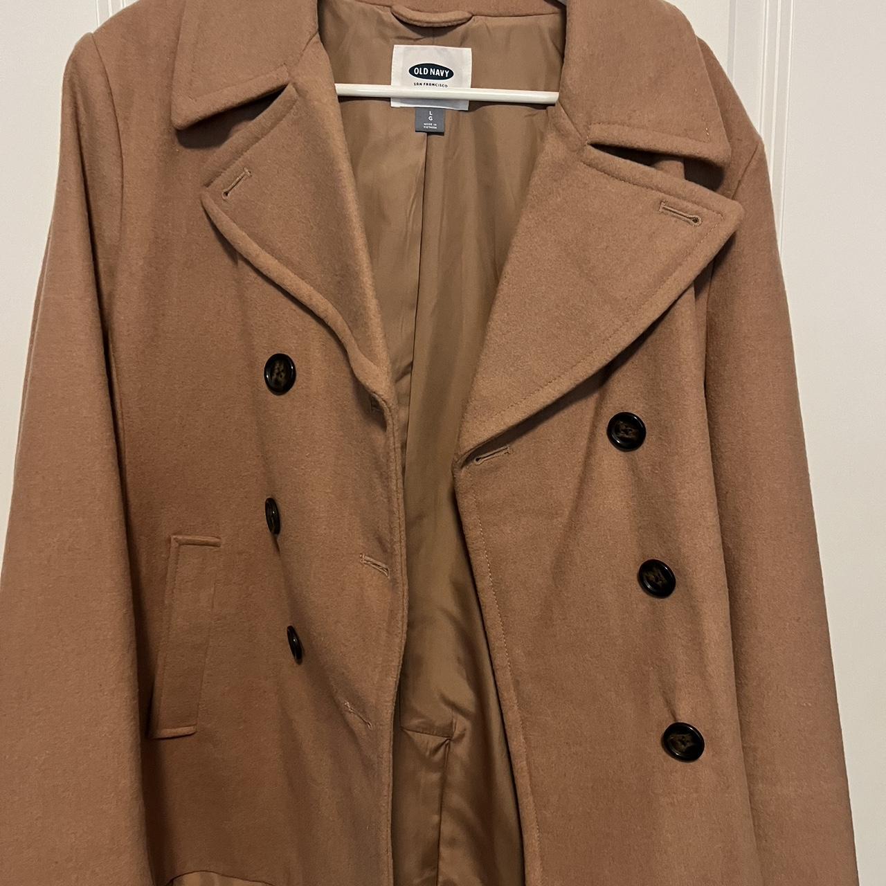 Tan Peacoat. Never been worn. winter peacoat