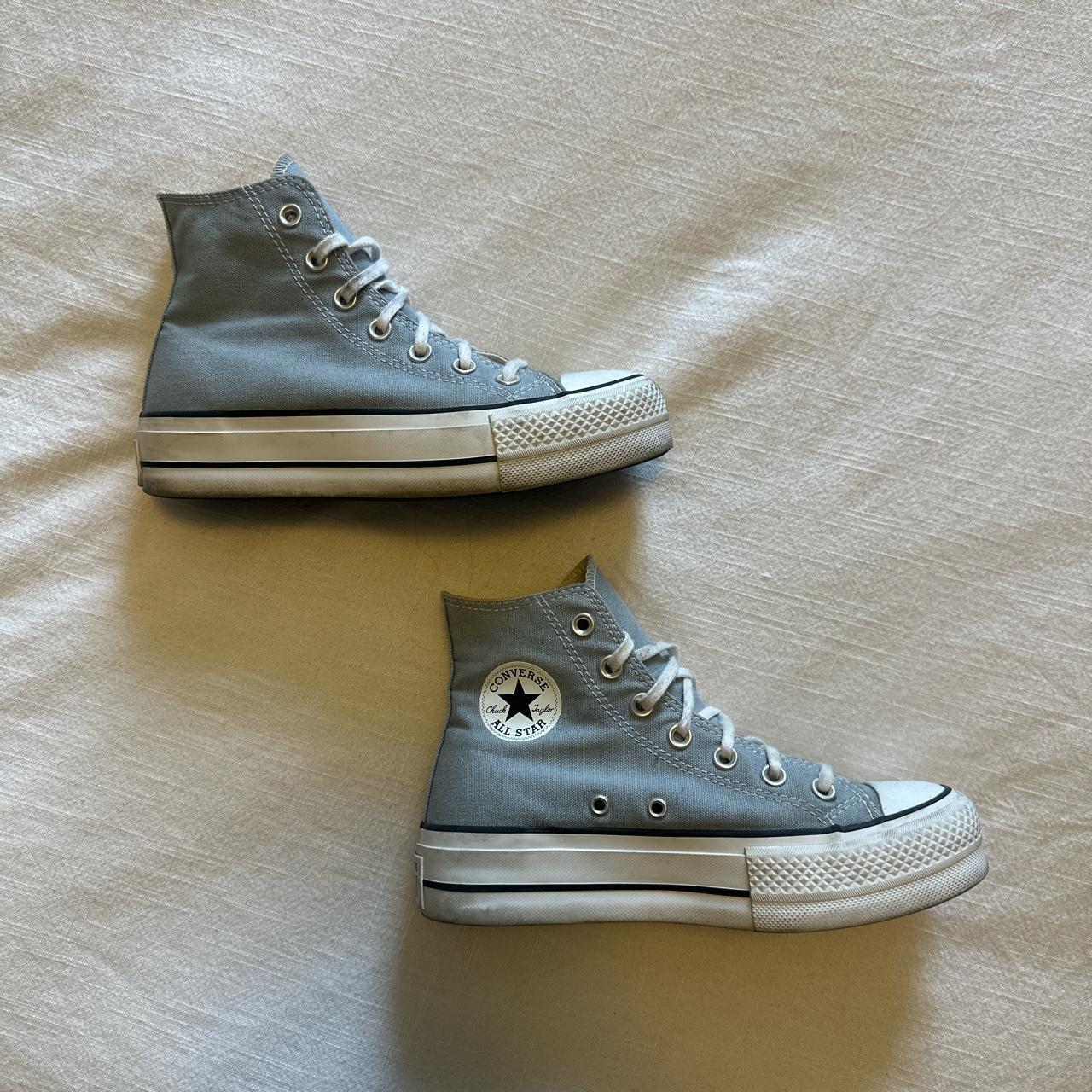 Baby Blue Platform Converse 🩵 // i’m usually a... - Depop