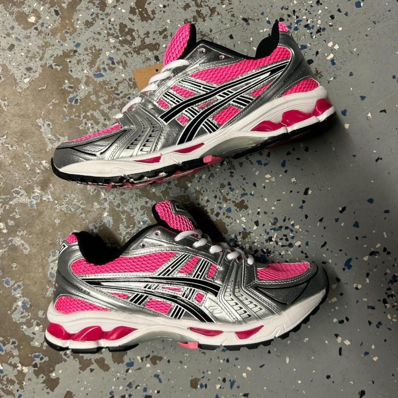 ASICS GELKAYANO 11 Running Shoes pink and grey... Depop