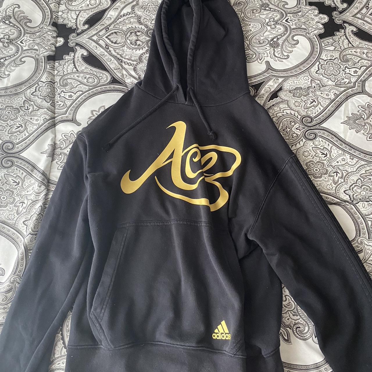 Gray and gold adidas fashion hoodie