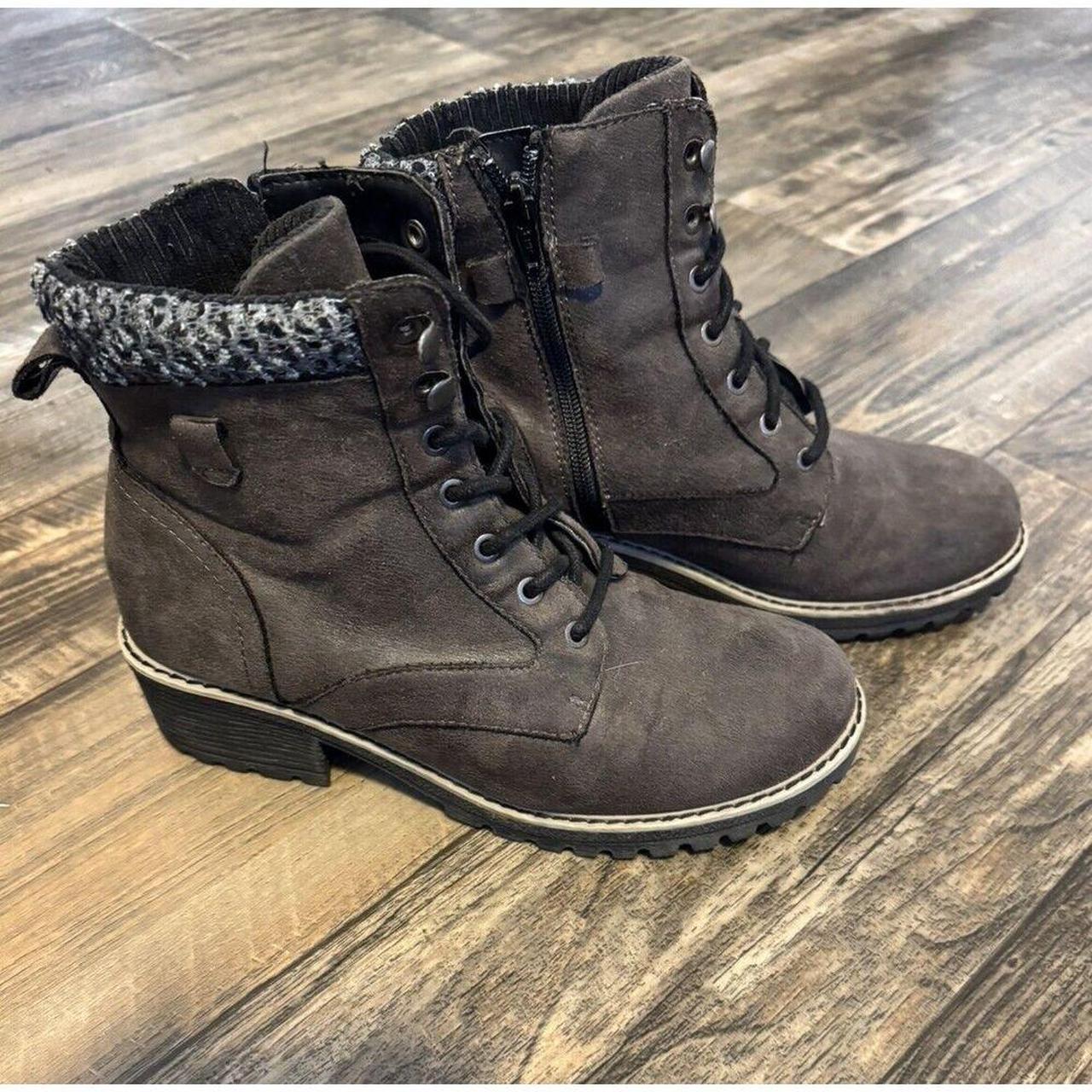 BOC Womens 8 Combat Ankle Boot. Comfort Lace Up Moto... | Depop