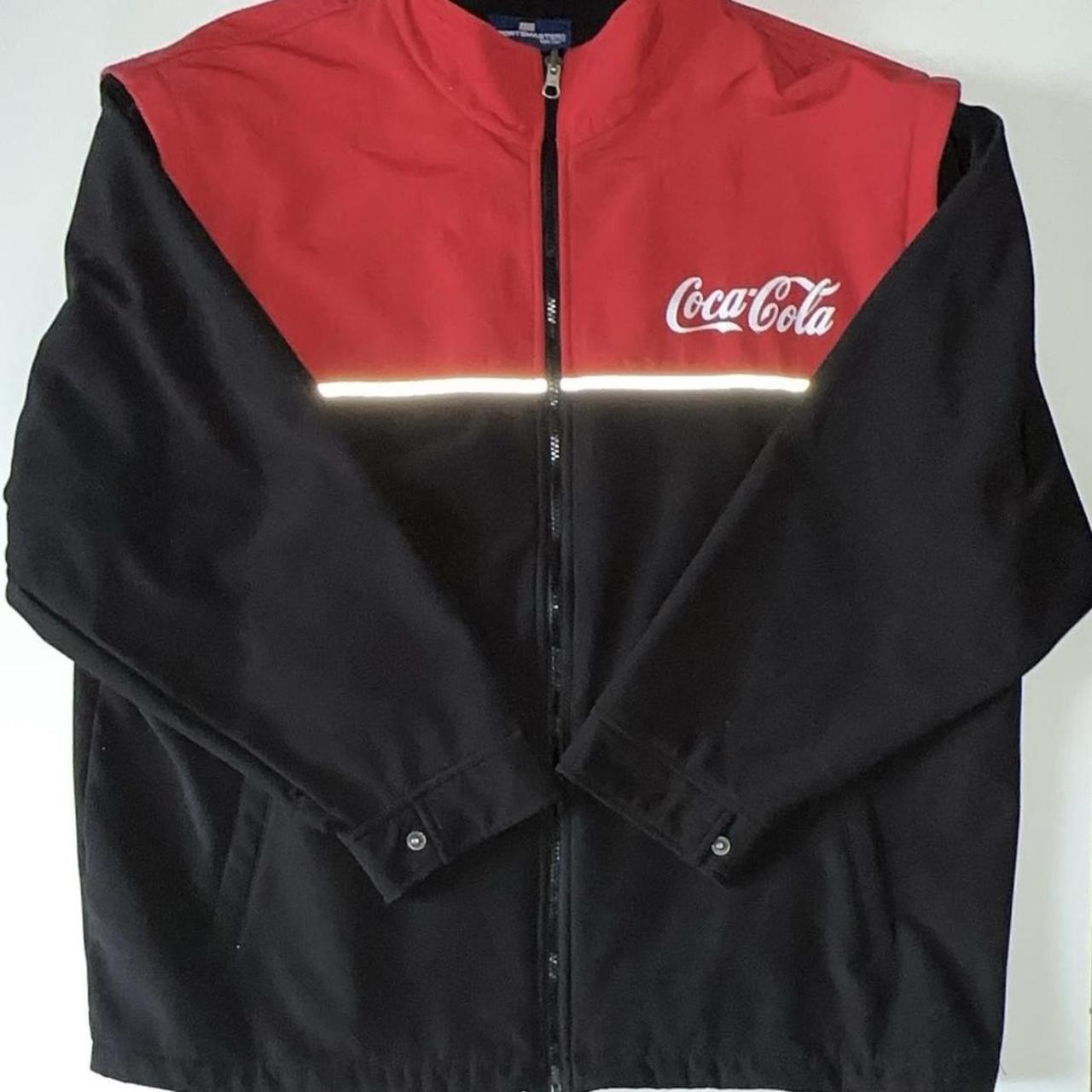 XL Sportsmaster Coca-Cola jacket with removable | Depop