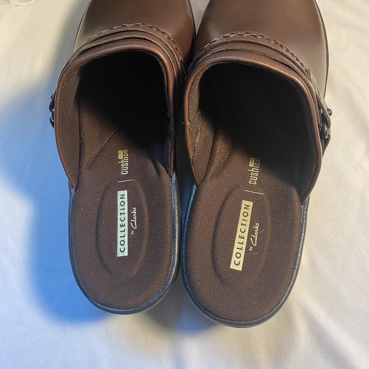 Delana Amber Clarks brown leather clogs brand new. Depop