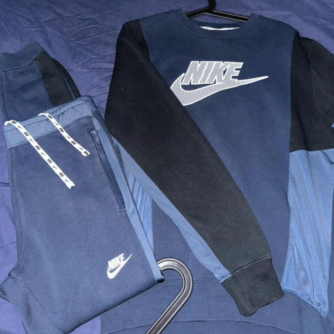 NIKE HYBRID TRACKSUIT IN NAVY JOGGERS SIZE EXTRA. Depop