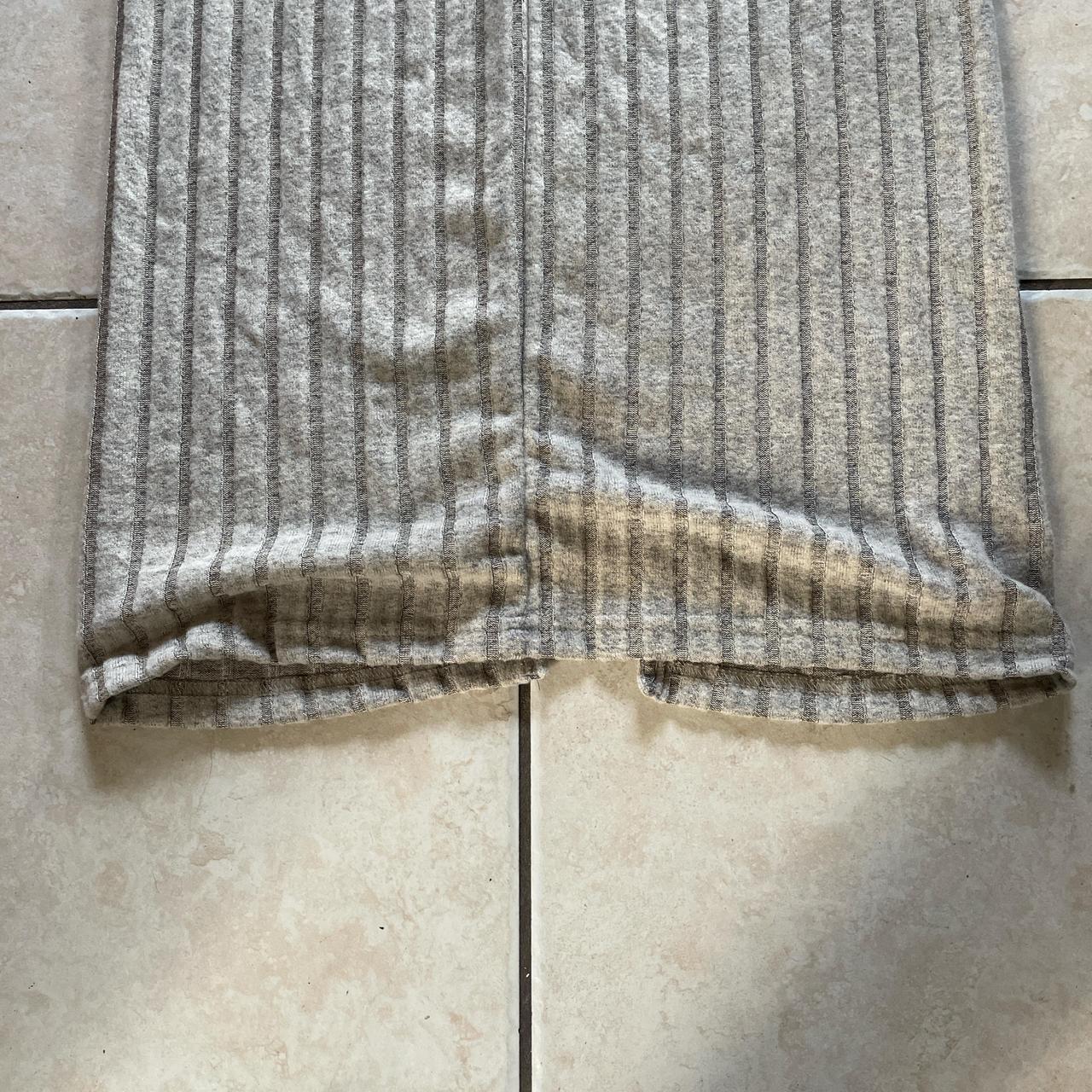 Grey ribbed knit maxi skirt Depop