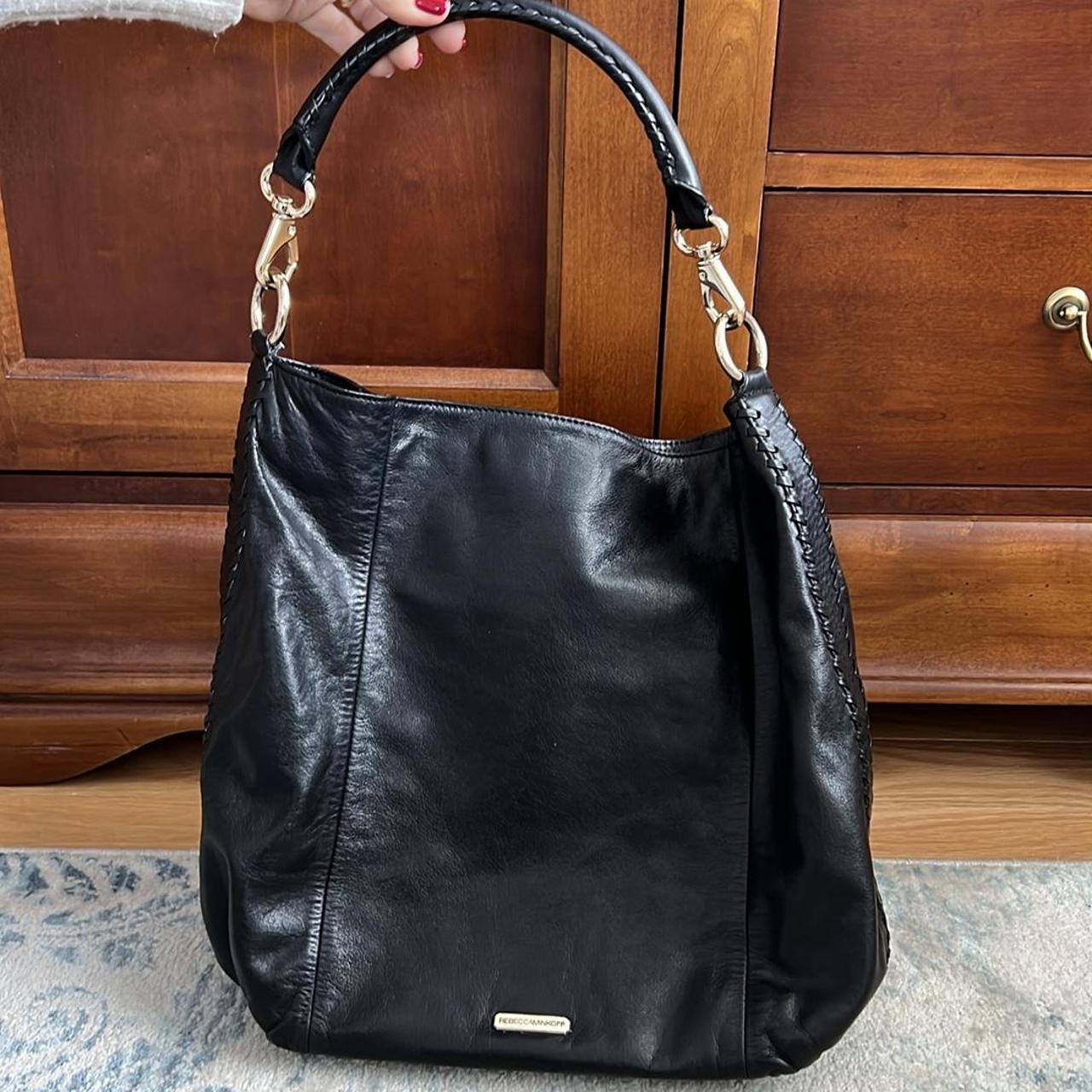 Rebecca Minkoff Black Leather Hobo Bag very good Depop