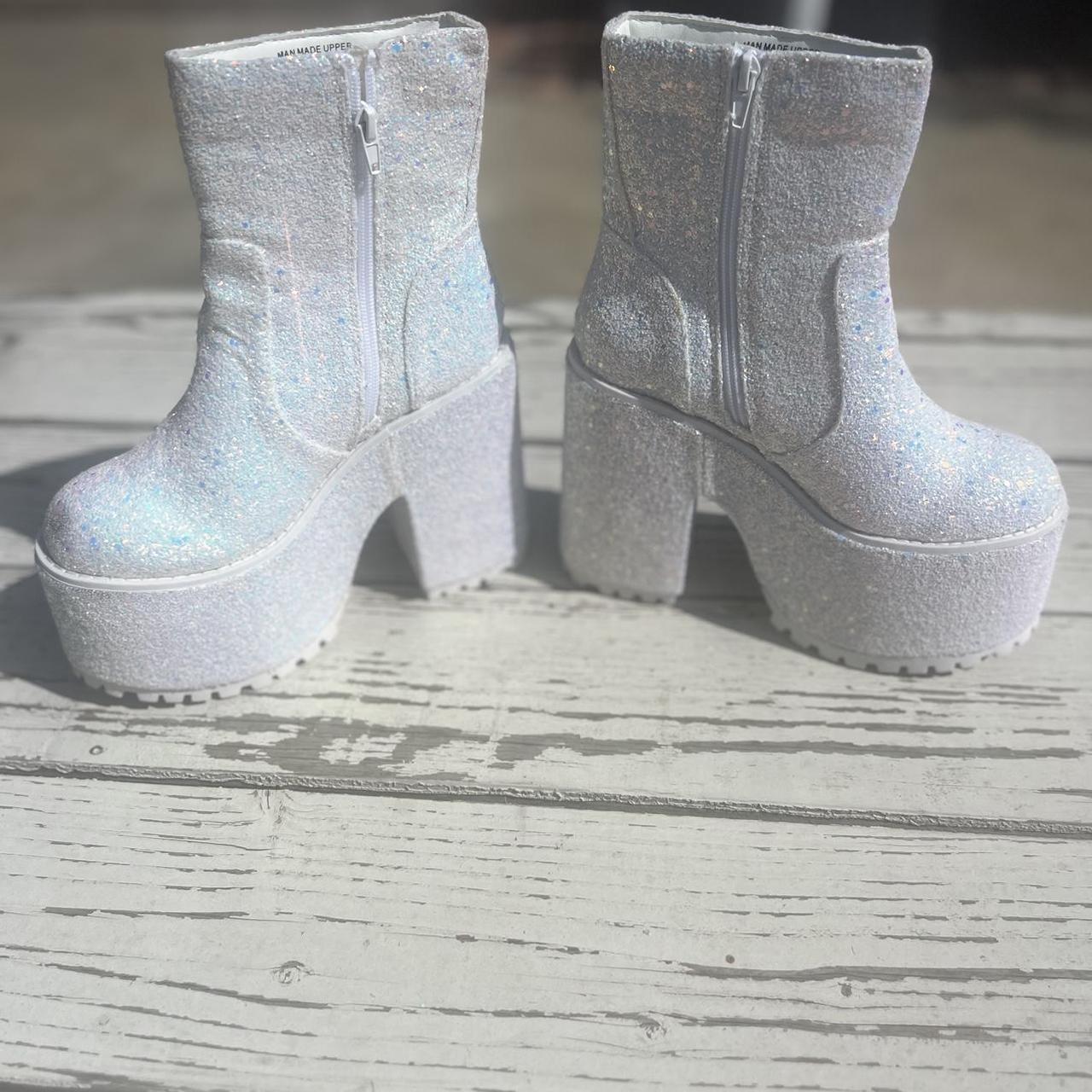 Dolls Kill White Krush Glitter