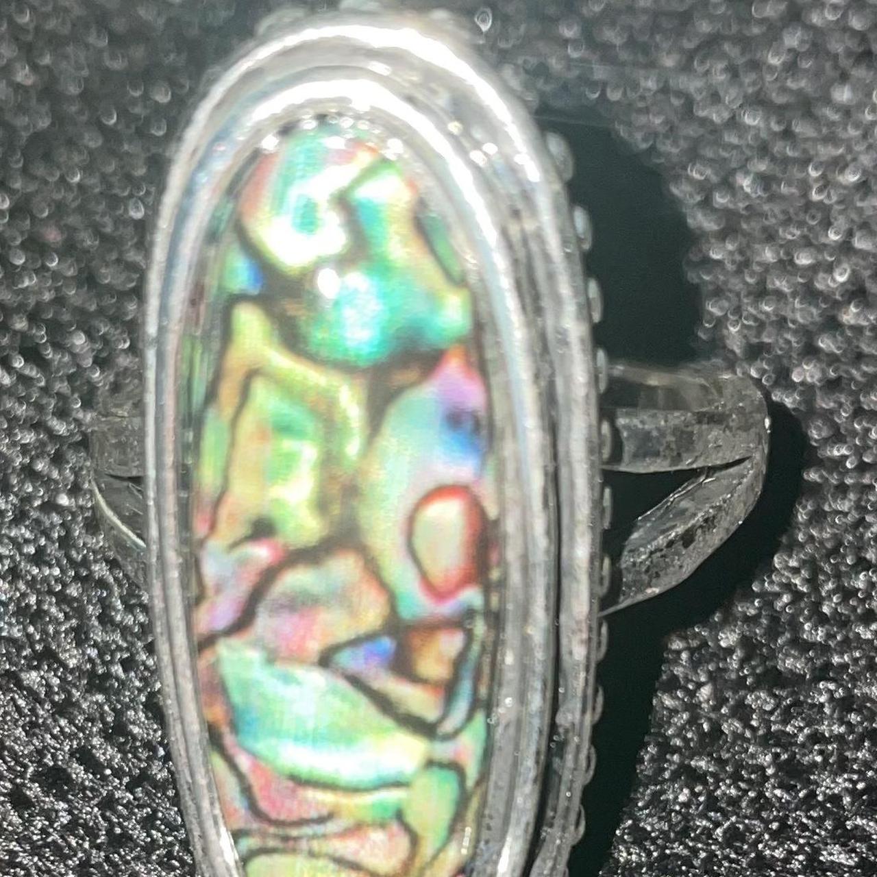 Women's Ring - Silver – Silver abalone shell ring… - image 1