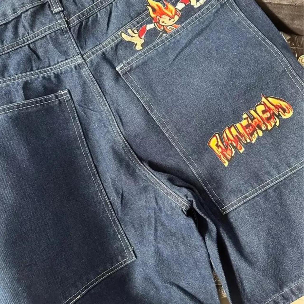 Vintage Baggy Jorts Flamehead Jnco R3p Style Skate Depop