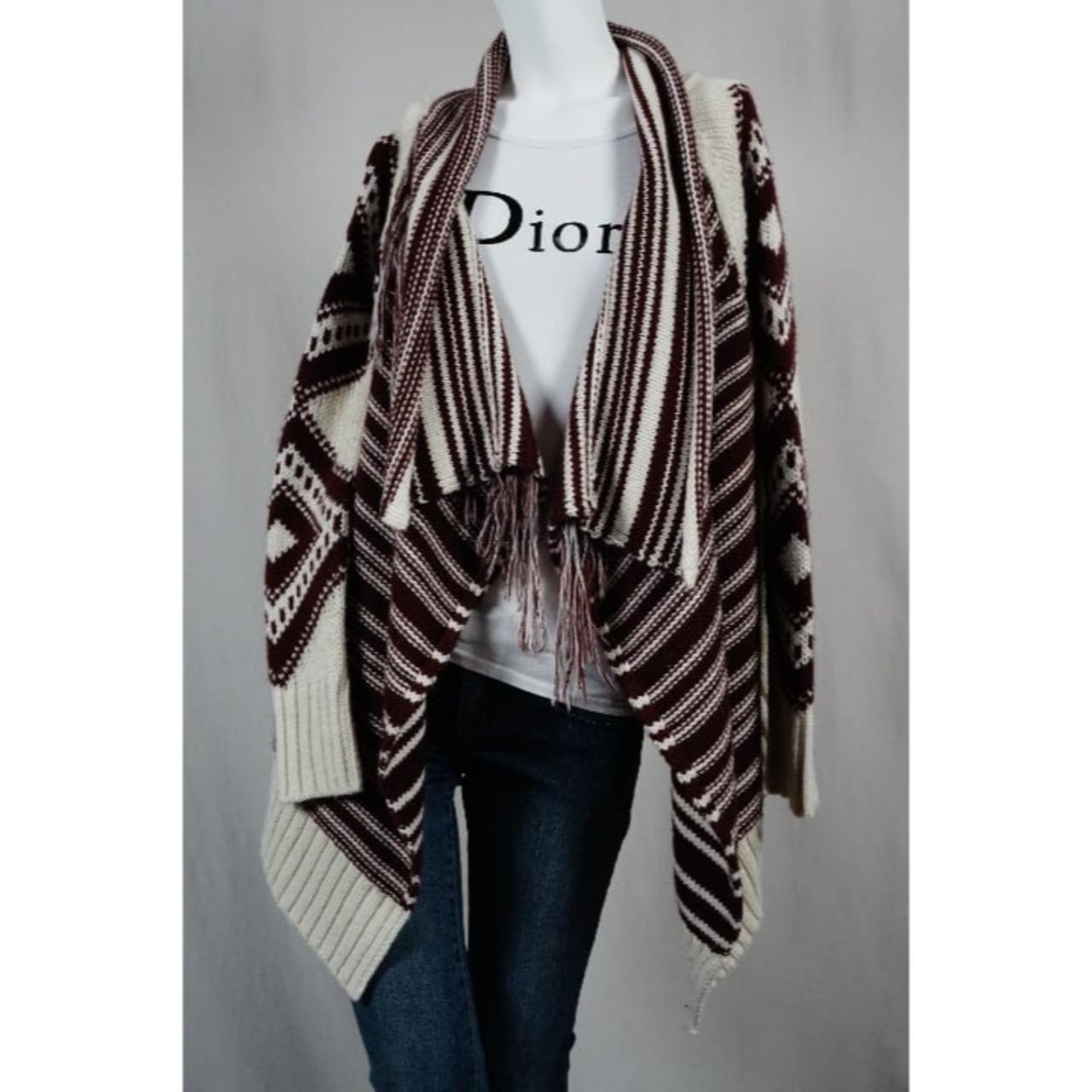 Black Swan Knit Tribal Fringe Boho Cardigan