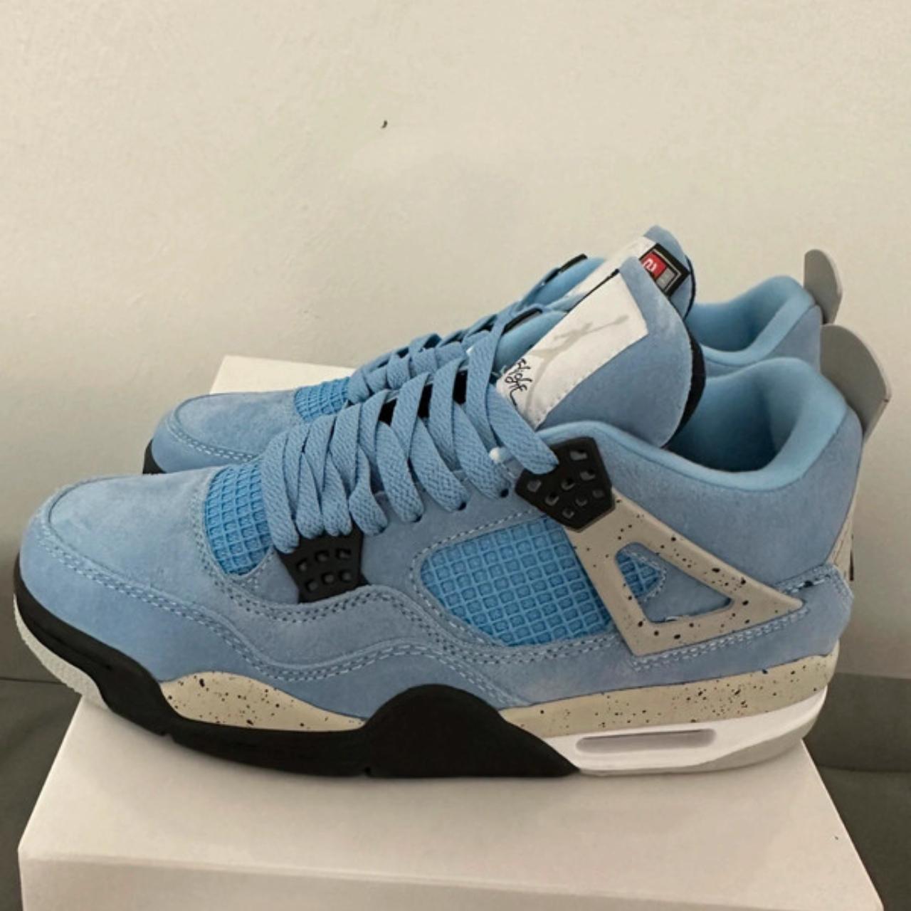 jordan 4 blue with box - Depop