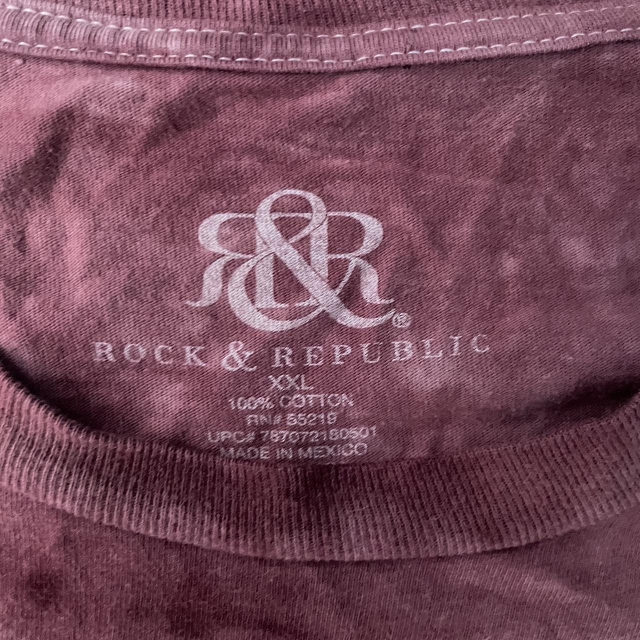 Rock and Republic Men's Burgundy T-shirt (3)