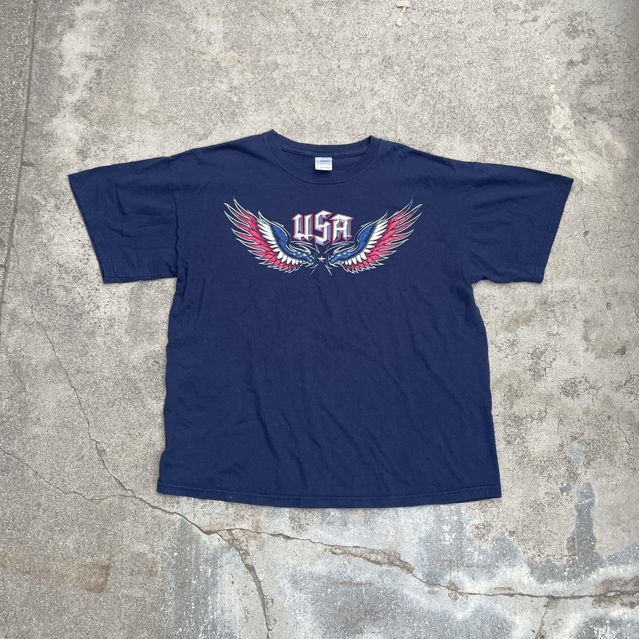 Gildan usa 2025 eagle shirt black