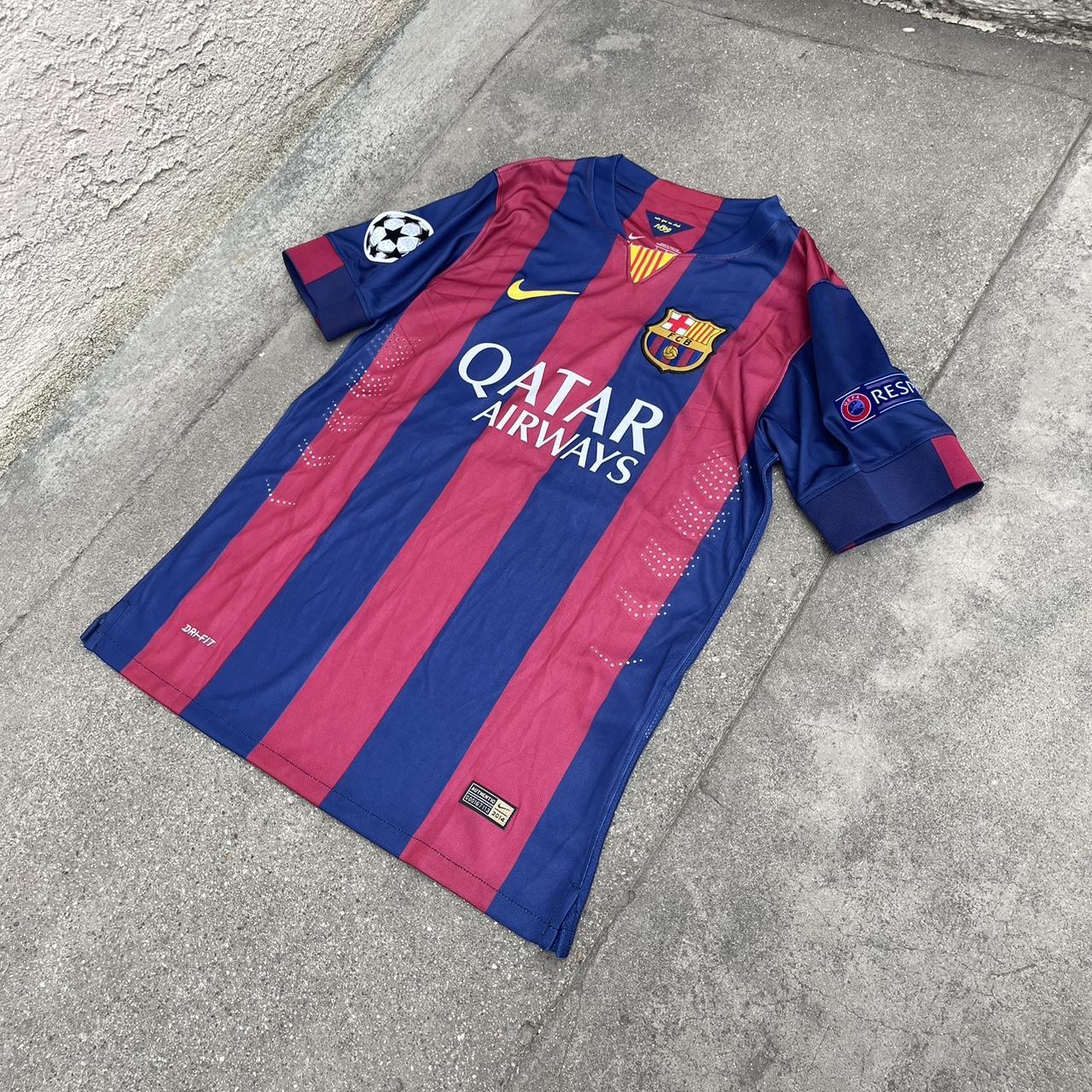 Retro Barcelona Messi Soccer Jersey Small All... | Depop