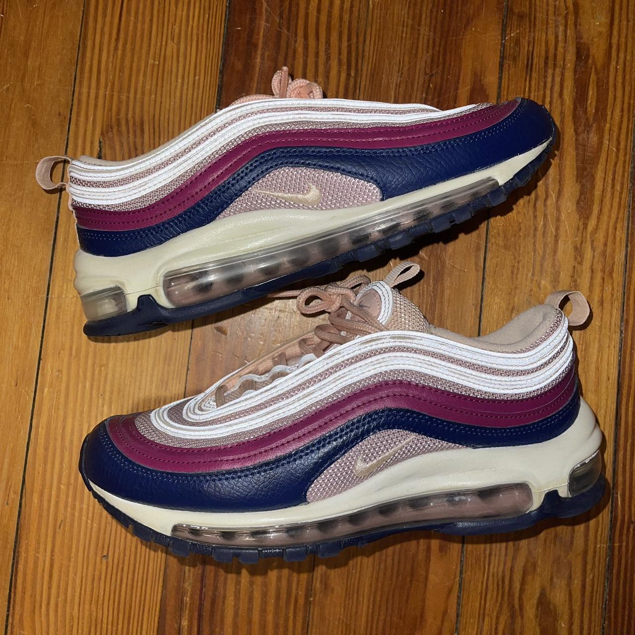 Nike Women s Air Max 97 Plum Chalk Crimson. Depop