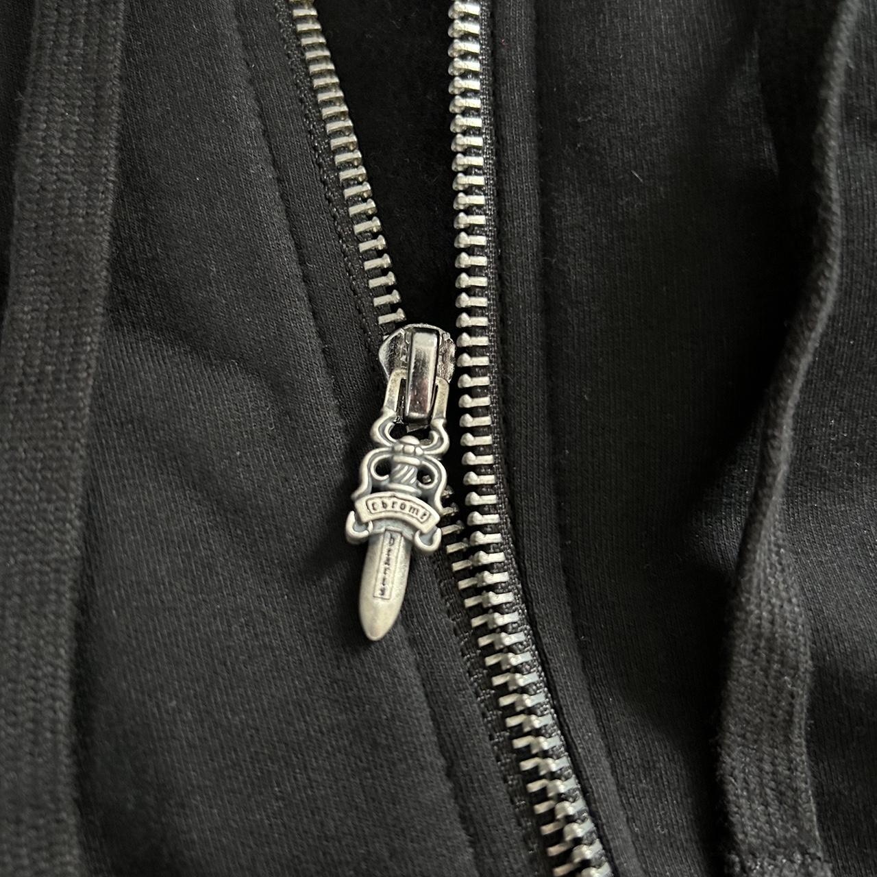 送料込【CHROME HEARTS】Horseshoe Floral Fleece Zip-Up Hoodie Chrome Hearts Horseshoe Floral Hoodie Black | Grailed
