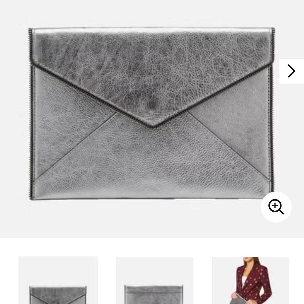 REBECCA MINKOFF Leo orders Metallic Leather Clutch