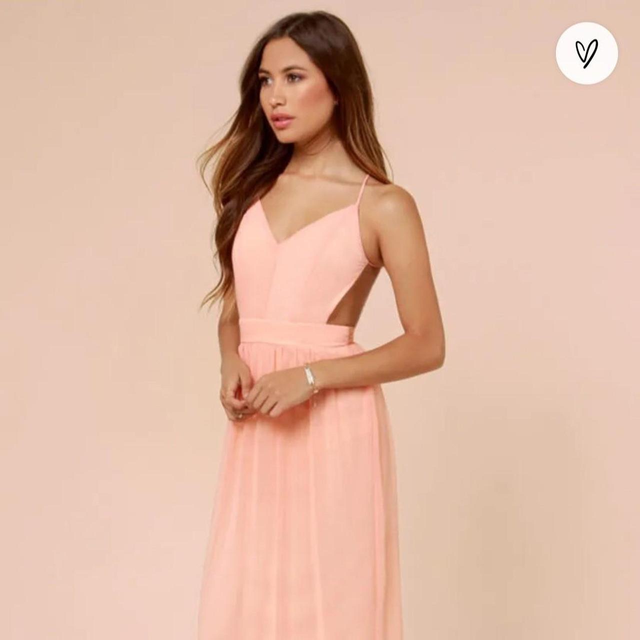 Lulus peach hot sale dress