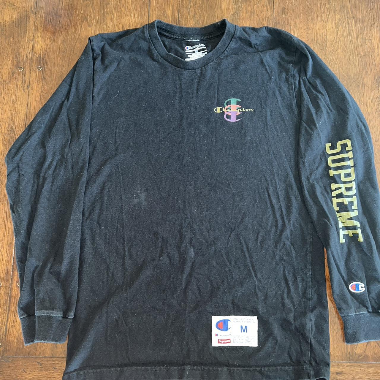 Supreme x Champion Black longsleeve shirt. Size