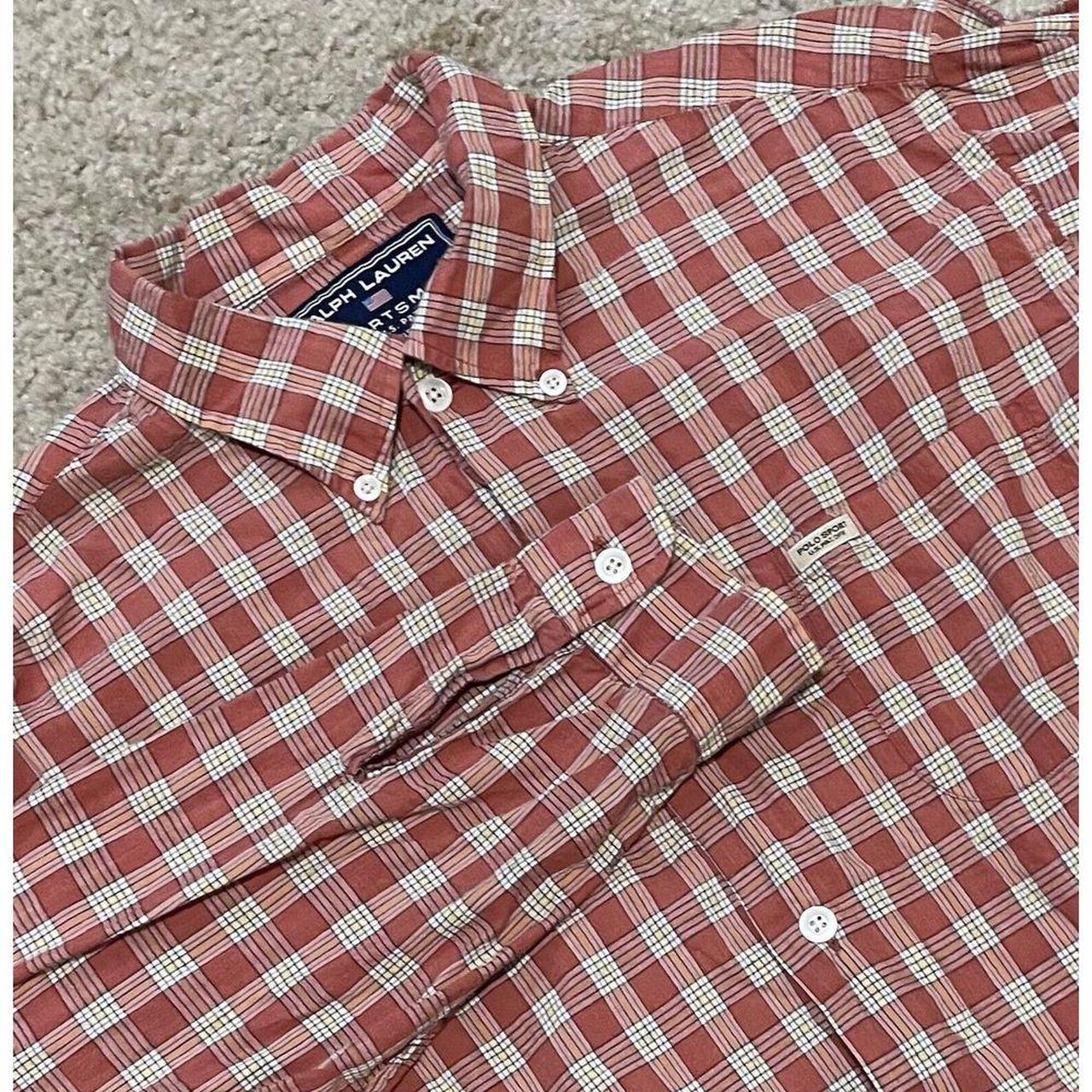 VINTAGE Ralph Lauren Sportsman Shirt Mens XL Red... - Depop