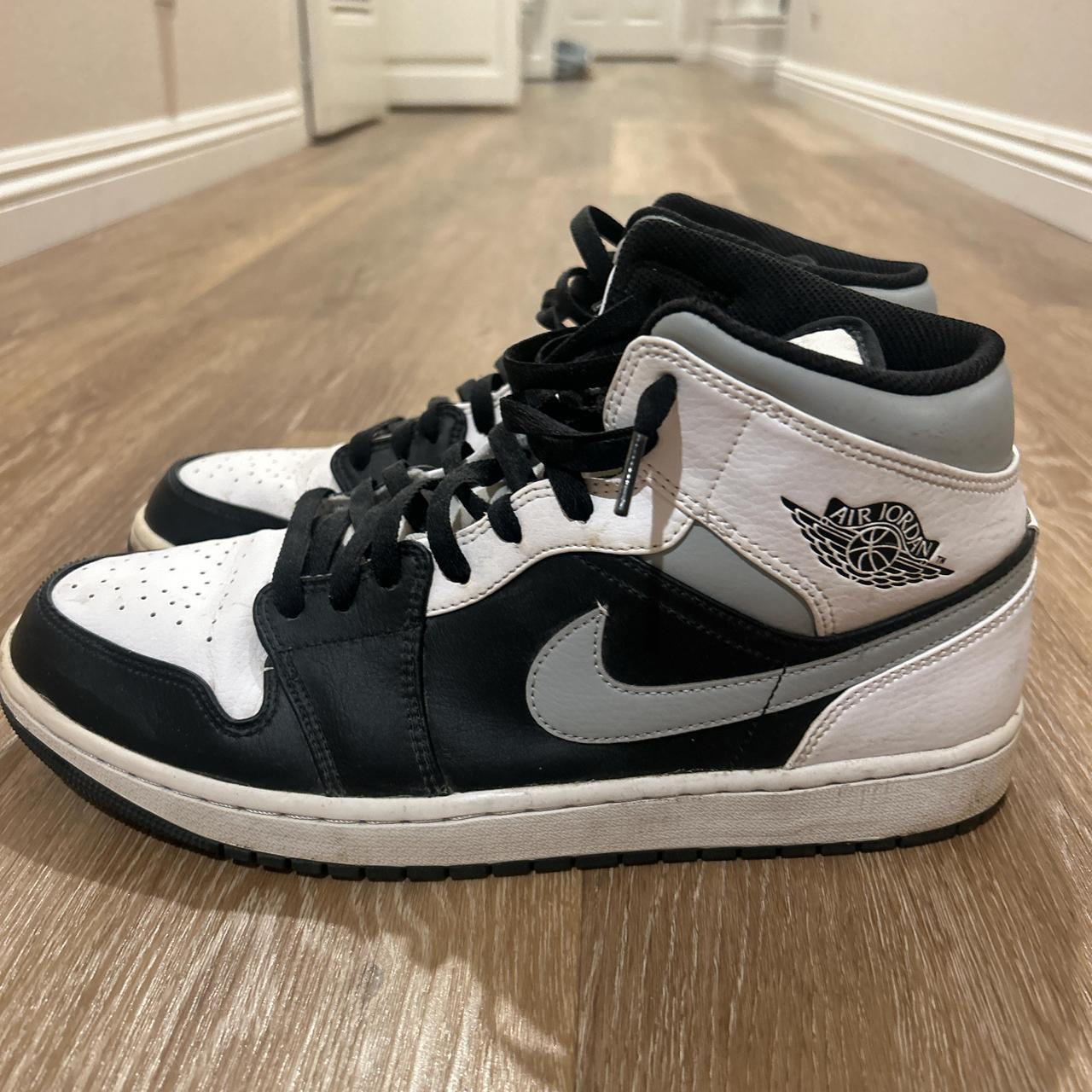 authentic jordan 1 mid white shadow
