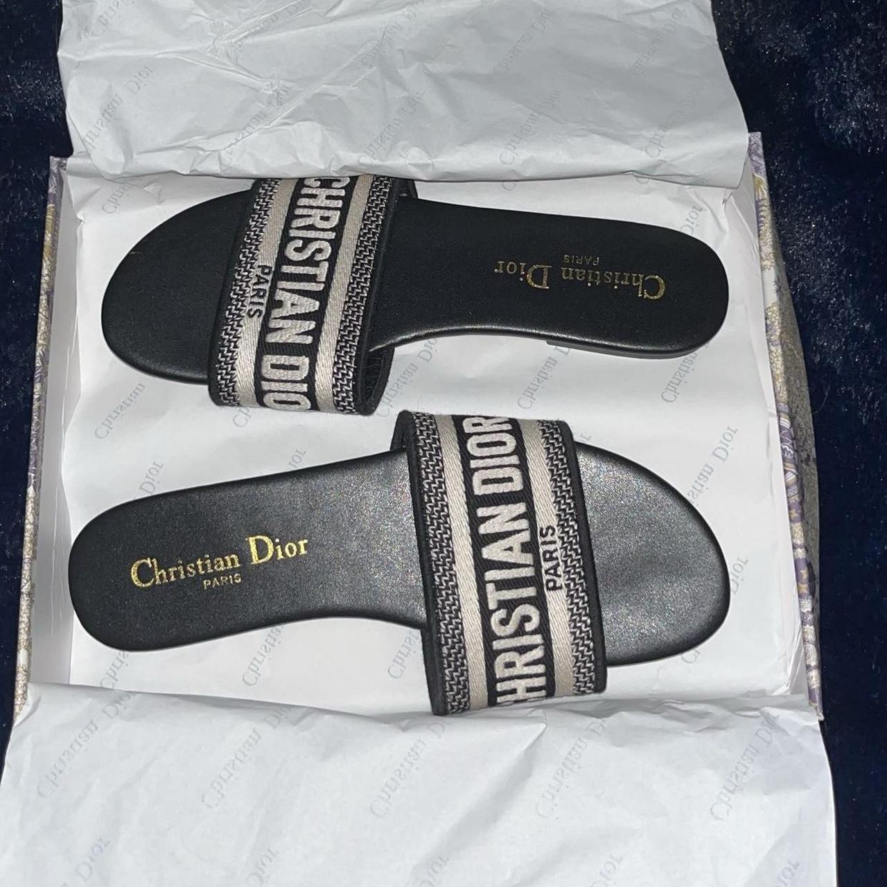 *real* Christian Dior Dway Slides 🖤🤍 Never Worn!! No - Depop