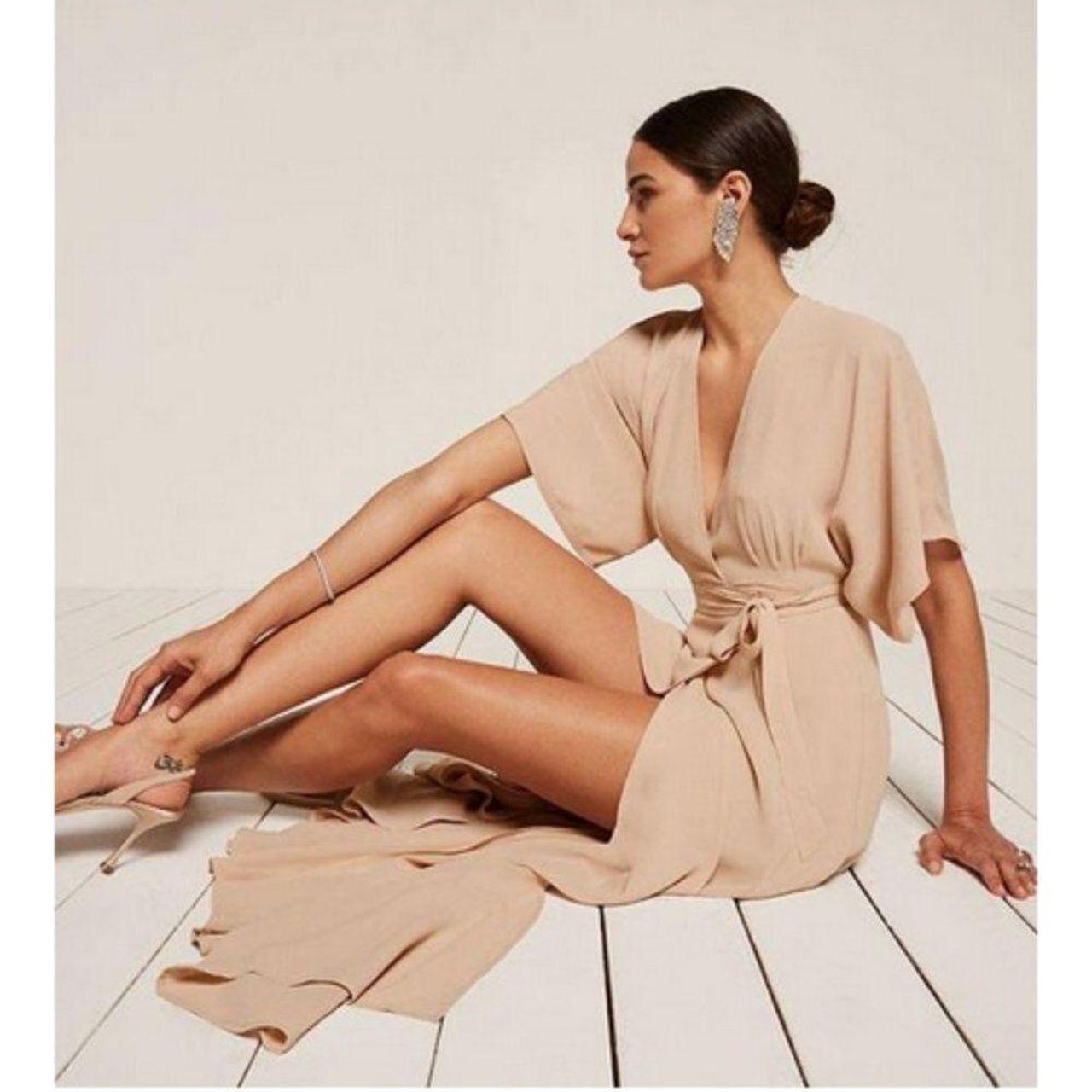 REFORMATION Winslow Dress Color: Champagne Depop