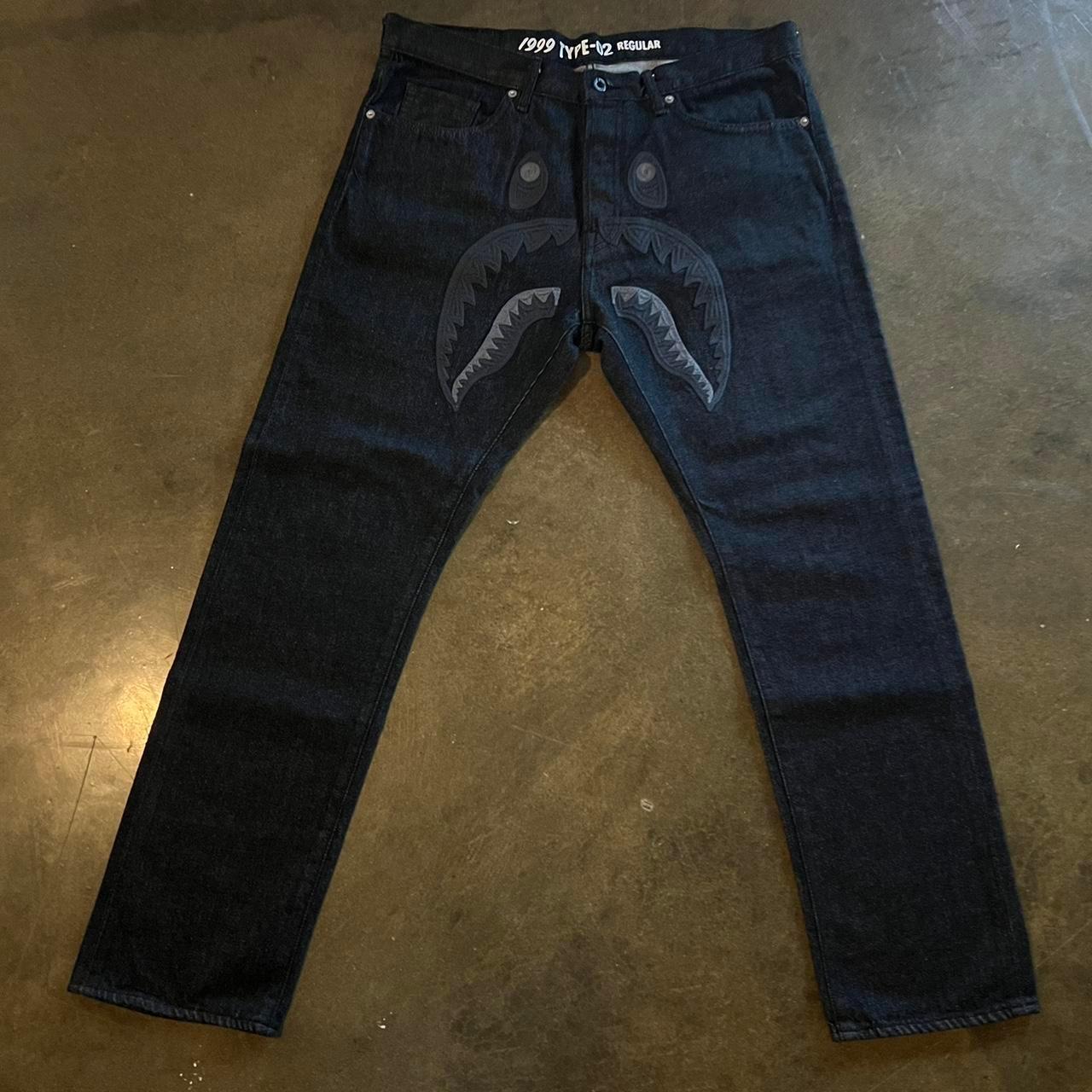 Jeans Wgm Clothing Bape BAPE Men's Black And Grey Jeans, 1999 WGM GREY