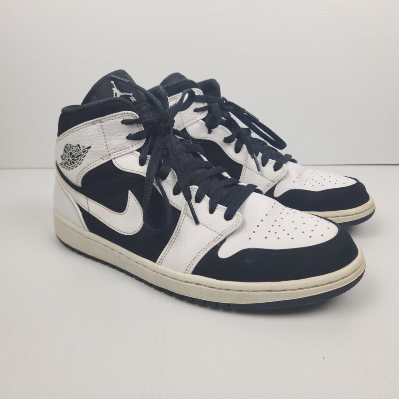 Nike Air Jordan 1 Retro Mid Tuxedo Black White. Depop