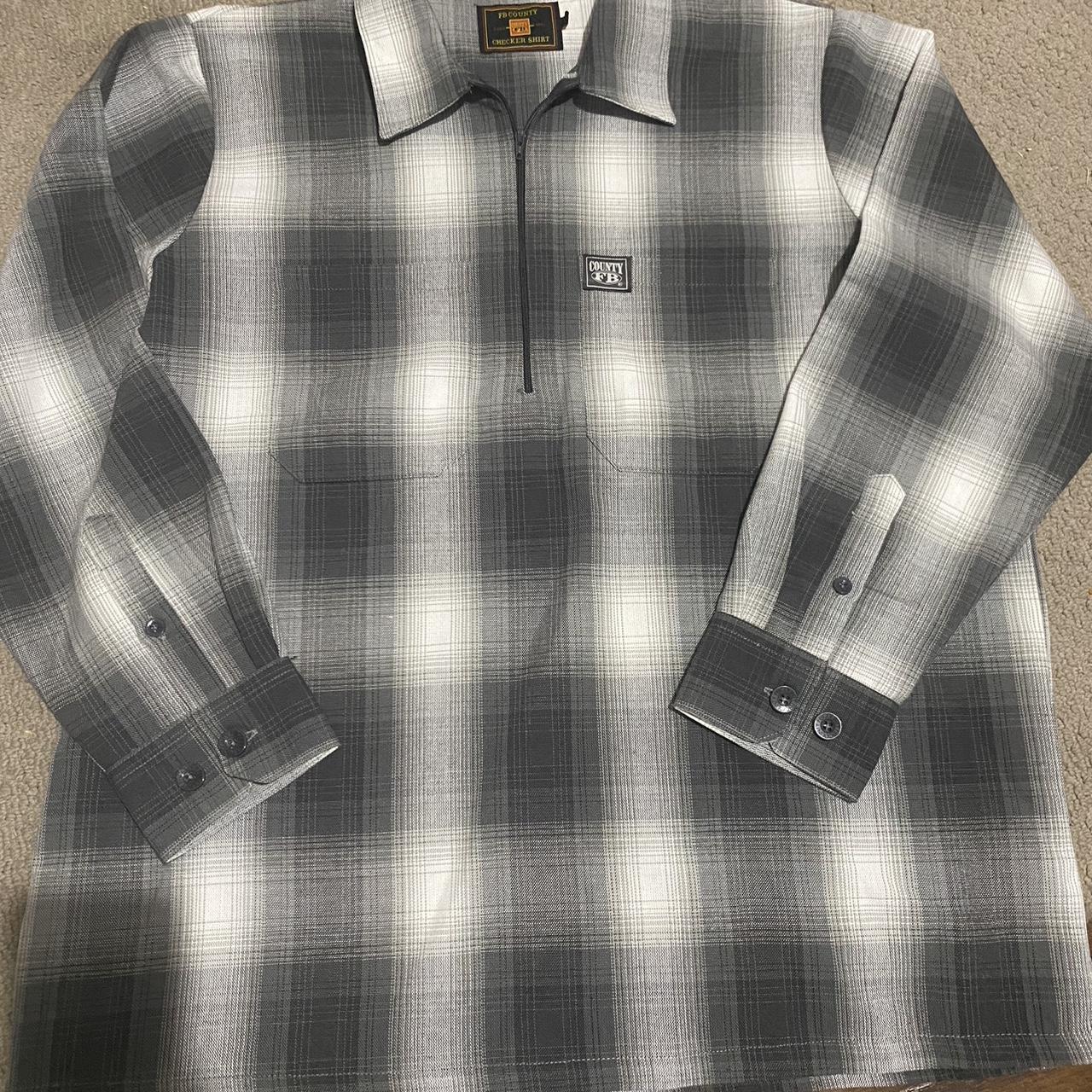 Super comfy and warm grey and white flannel from FB... - Depop