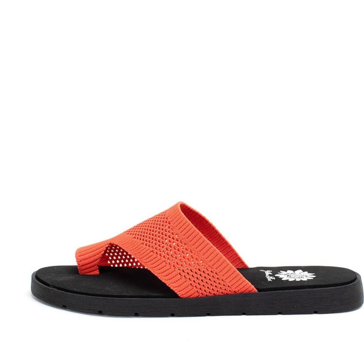 Pink yellow box flip flops online