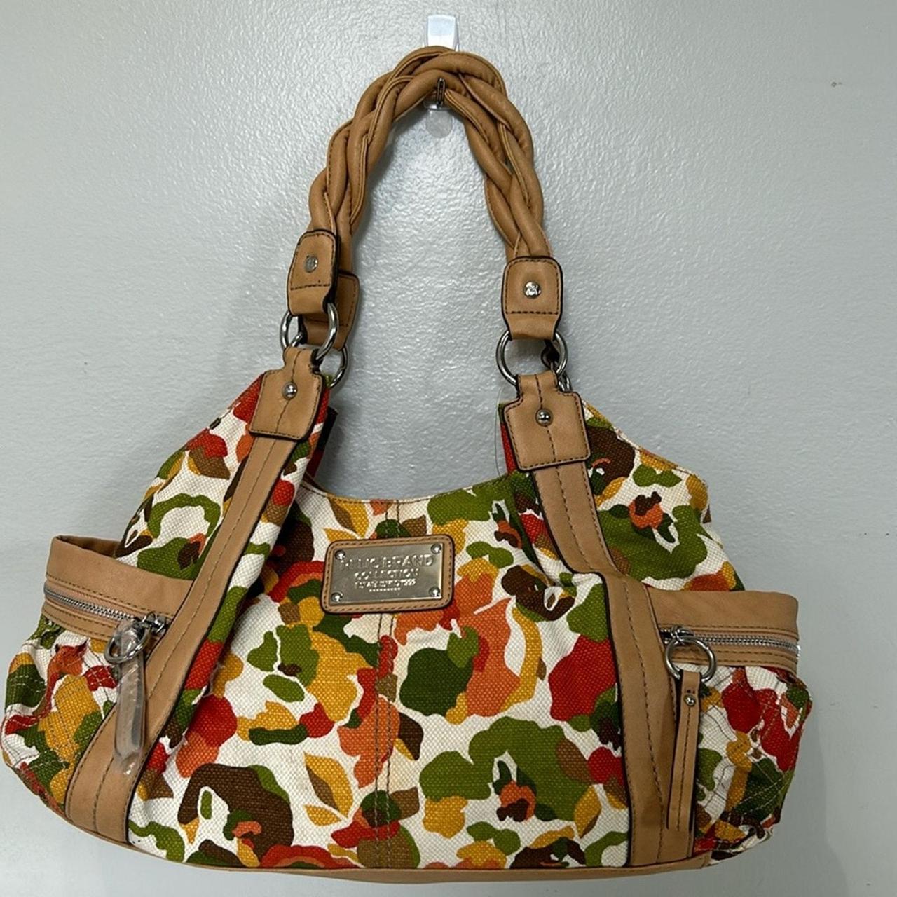 Canvas Shoulder Bag 2024 with Floral Pattern Multiple Compartments