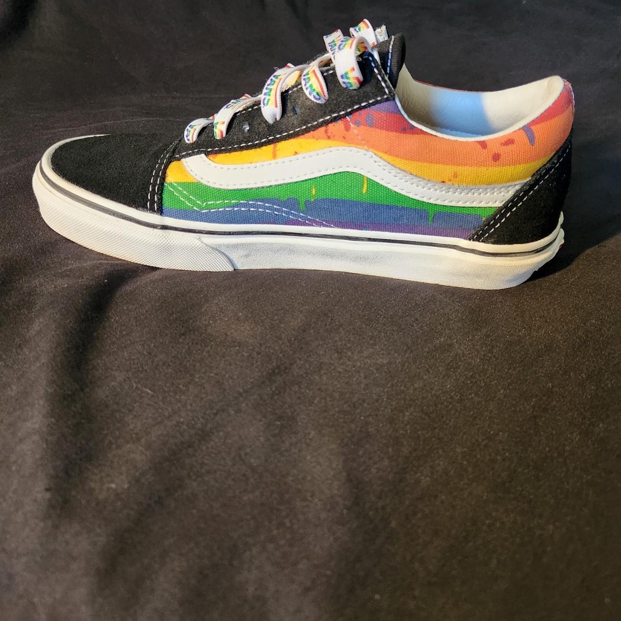 The Vans Rainbow Drip Old Skool is a low top Depop