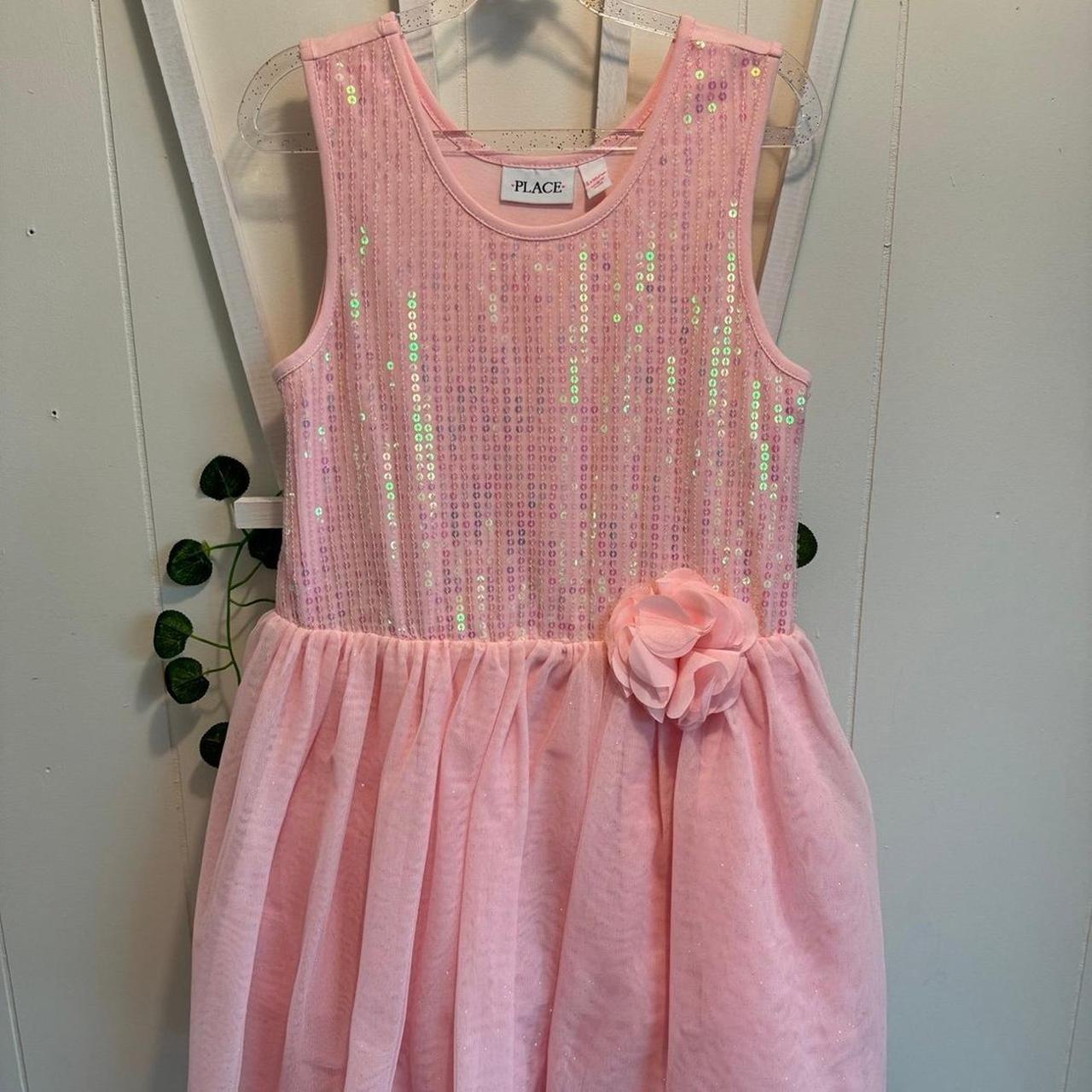 The Children s Place Pink Sequin Party Dress Size Depop