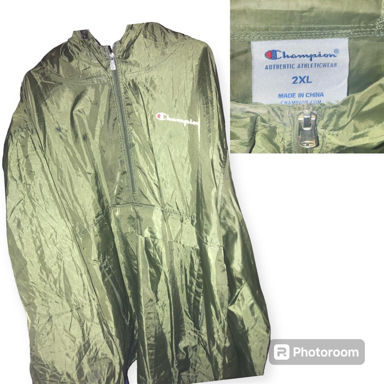 Champion army green windbreaker jacket men s 2xl