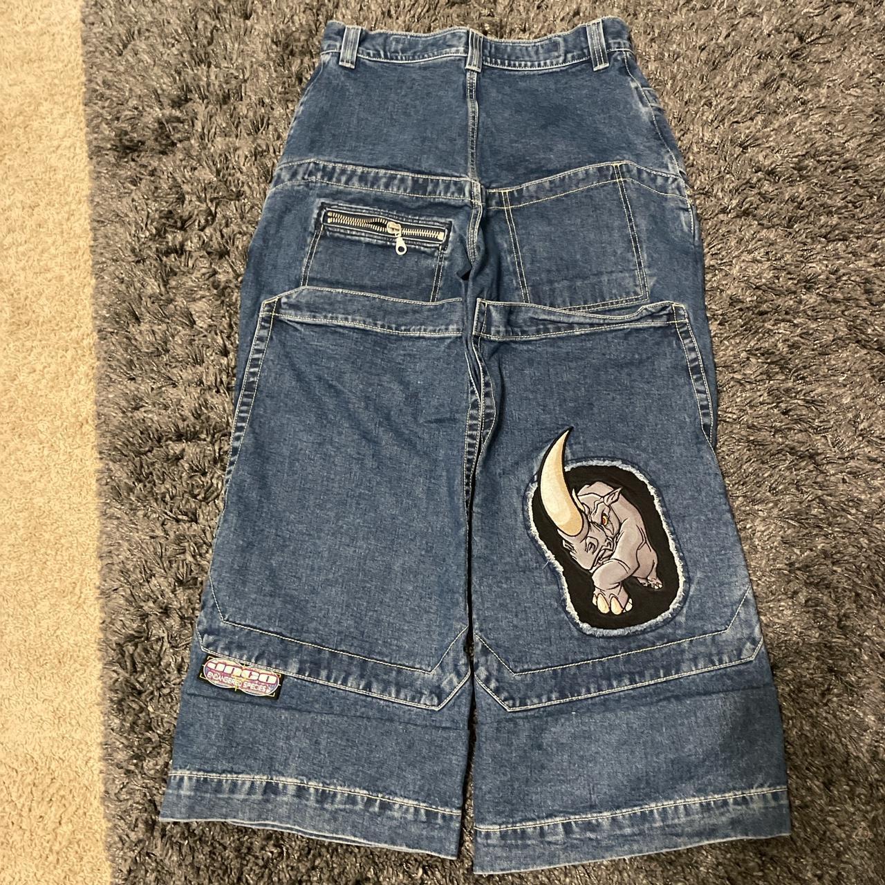 JNCO Men's Blue Jeans Jnco rhino endangered... - Depop